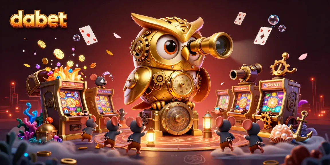 Experience thrilling gameplay with dabet's unique 3D casino scene featuring gold coins and vibrant elements.