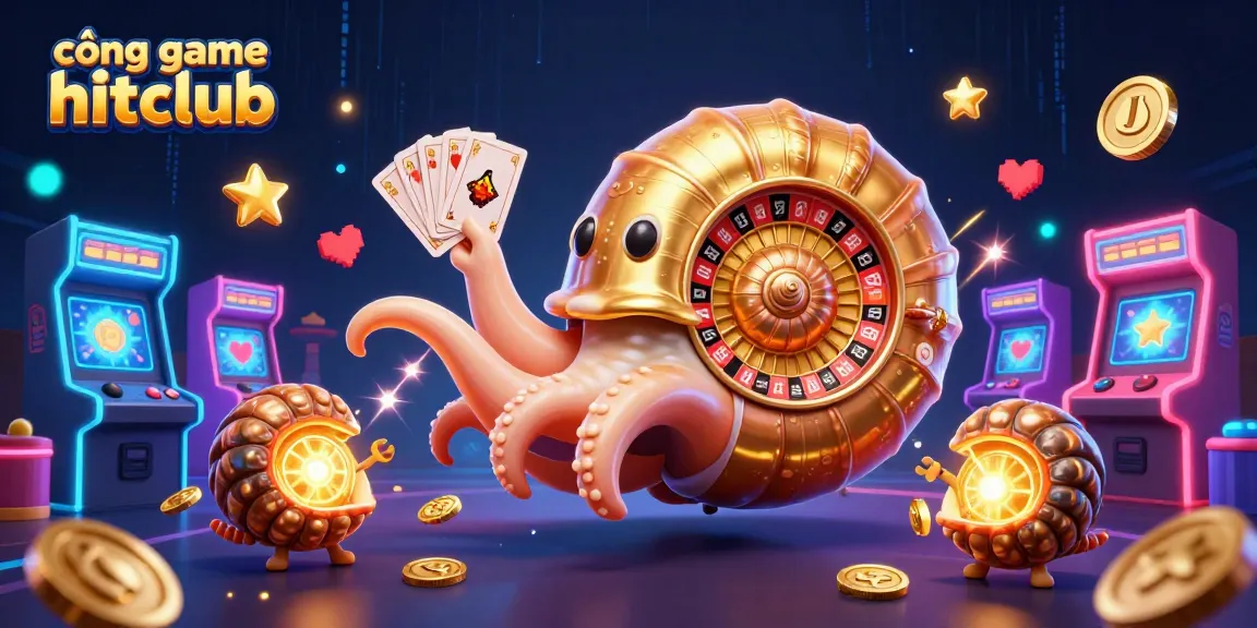 Experience excitement at cổng game hitclub with a vibrant 3D casino scene featuring unique game elements.