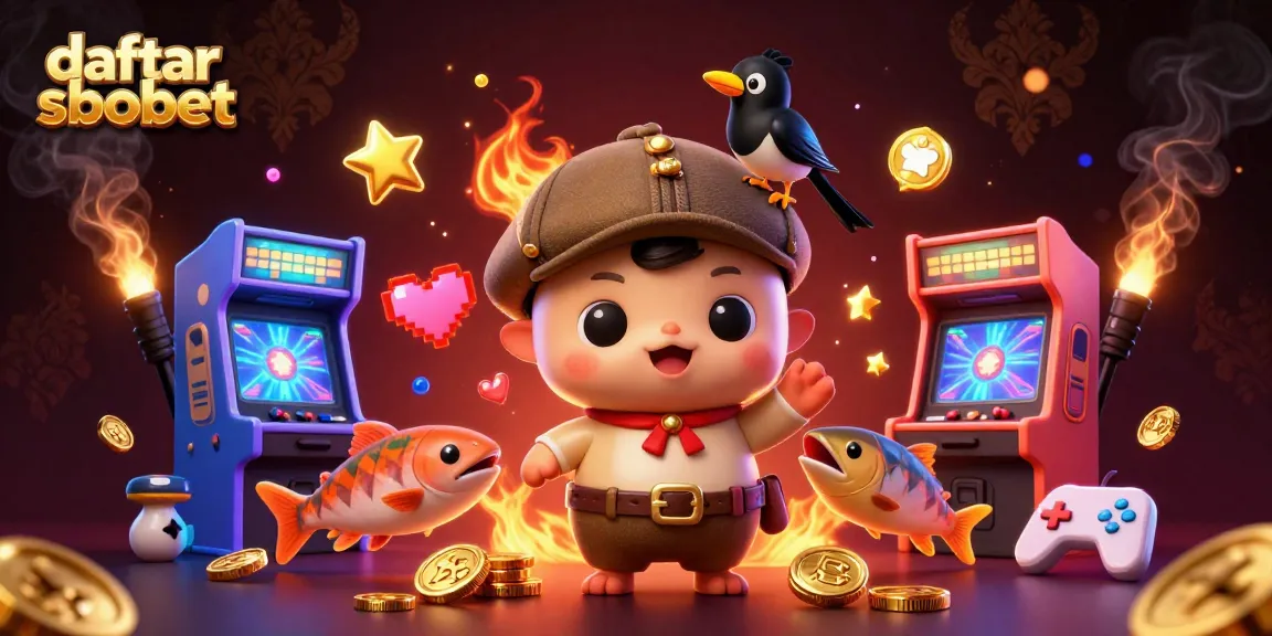 Engage in daftar sbobet with a vibrant 3D illustration showcasing interactive casino elements.