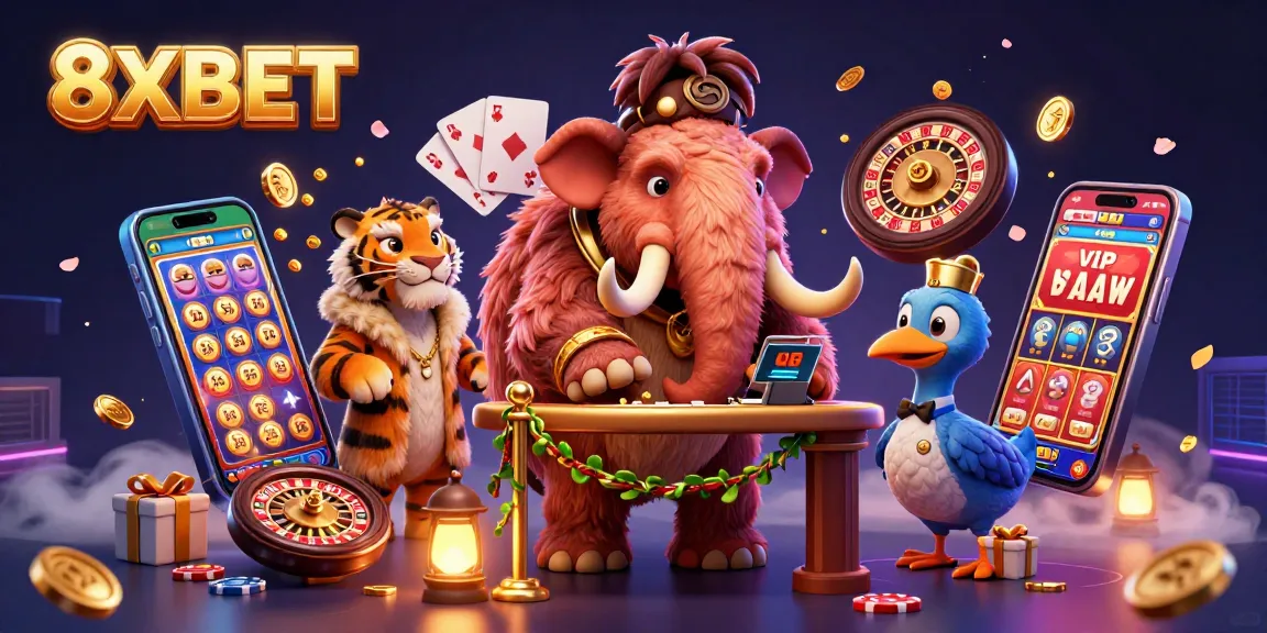 Experience thrilling gaming adventures with 8XBET’s vibrant casino scene, featuring iconic characters in action.