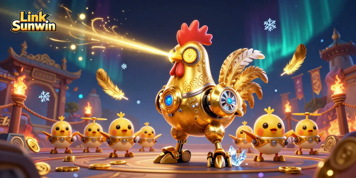 Engage with Link Sunwin in this vibrant 3D scene featuring characters and dynamic gambling elements.
